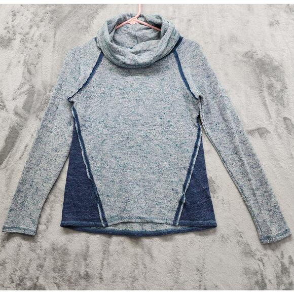 KUHL Viola Nova Sweater Women's Size S Blue Cowl Neck Pullover Long Sleeves Wool - Picture 1 of 10